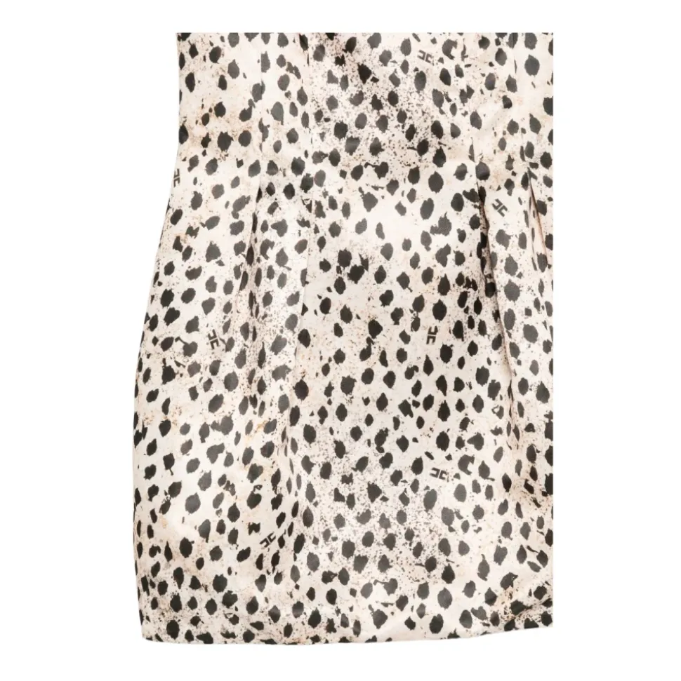 Animal-print Square Neck Dress