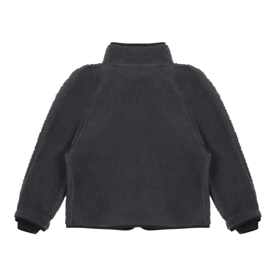 Antrasittgrå Faux Fur Jakke