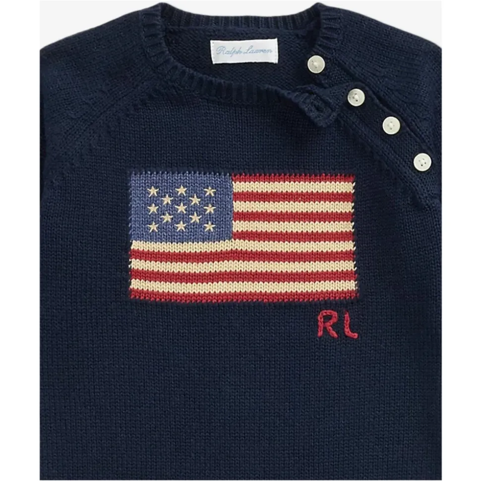 Baby Gutter USA Flag Romper i Marineblå
