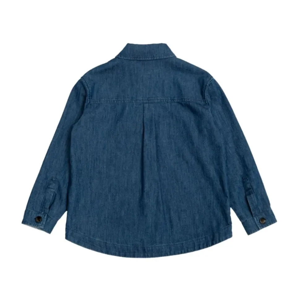 Barn Brodert Logo Denim Jakke