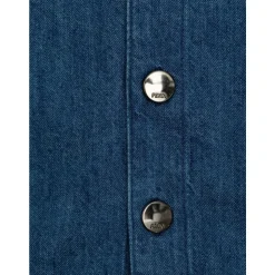 Barn Brodert Logo Denim Jakke