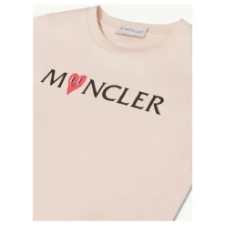 Barn Rosa T-skjorte Erme Patch Logo