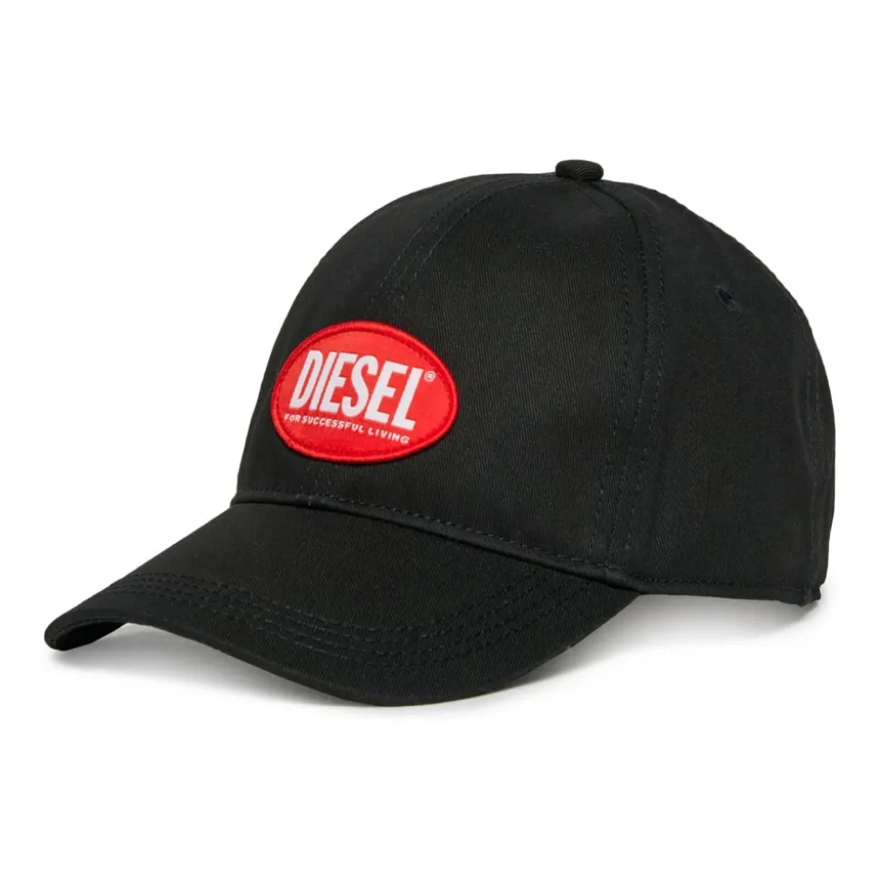 Baseballcaps i gabardin med kontrasterende etikett
