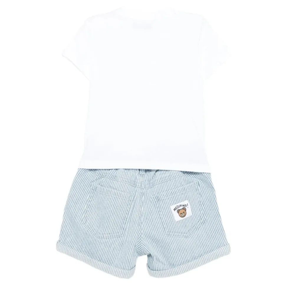 Bear Print Shorts Set