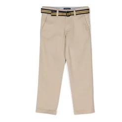 Beige Bomullsblanding Slim Fit Bukser
