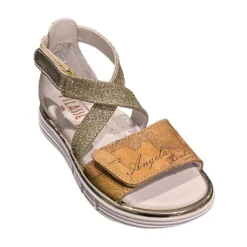 Beige Flate Sandaler for Barn