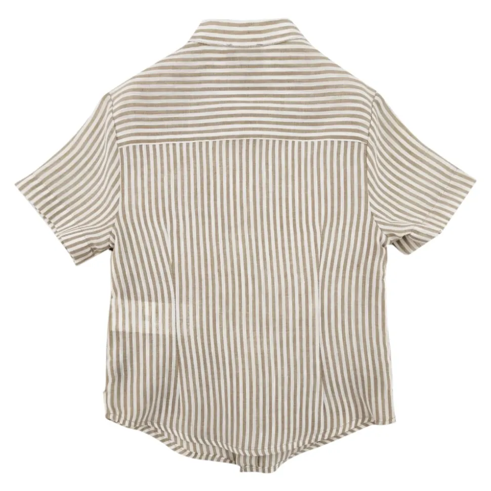 Beige Nyfødt Gutt Skjorte