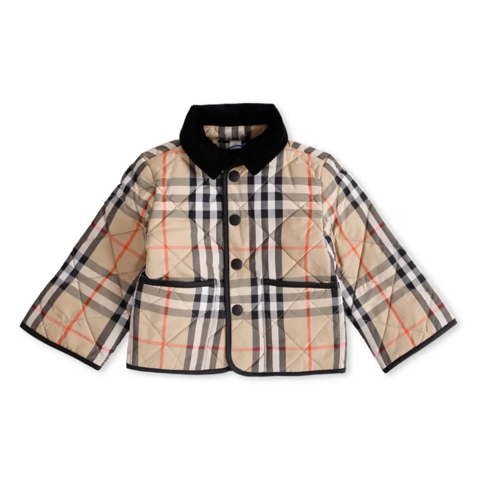 Beige Quiltet Barnejakke