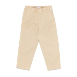 Beige Twill Bomullsbukser Tapered Ben
