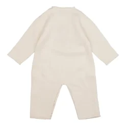 Beige Ull Romper med Broderi