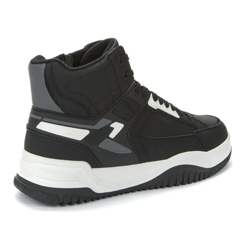 black casual fritidssko med lukket front