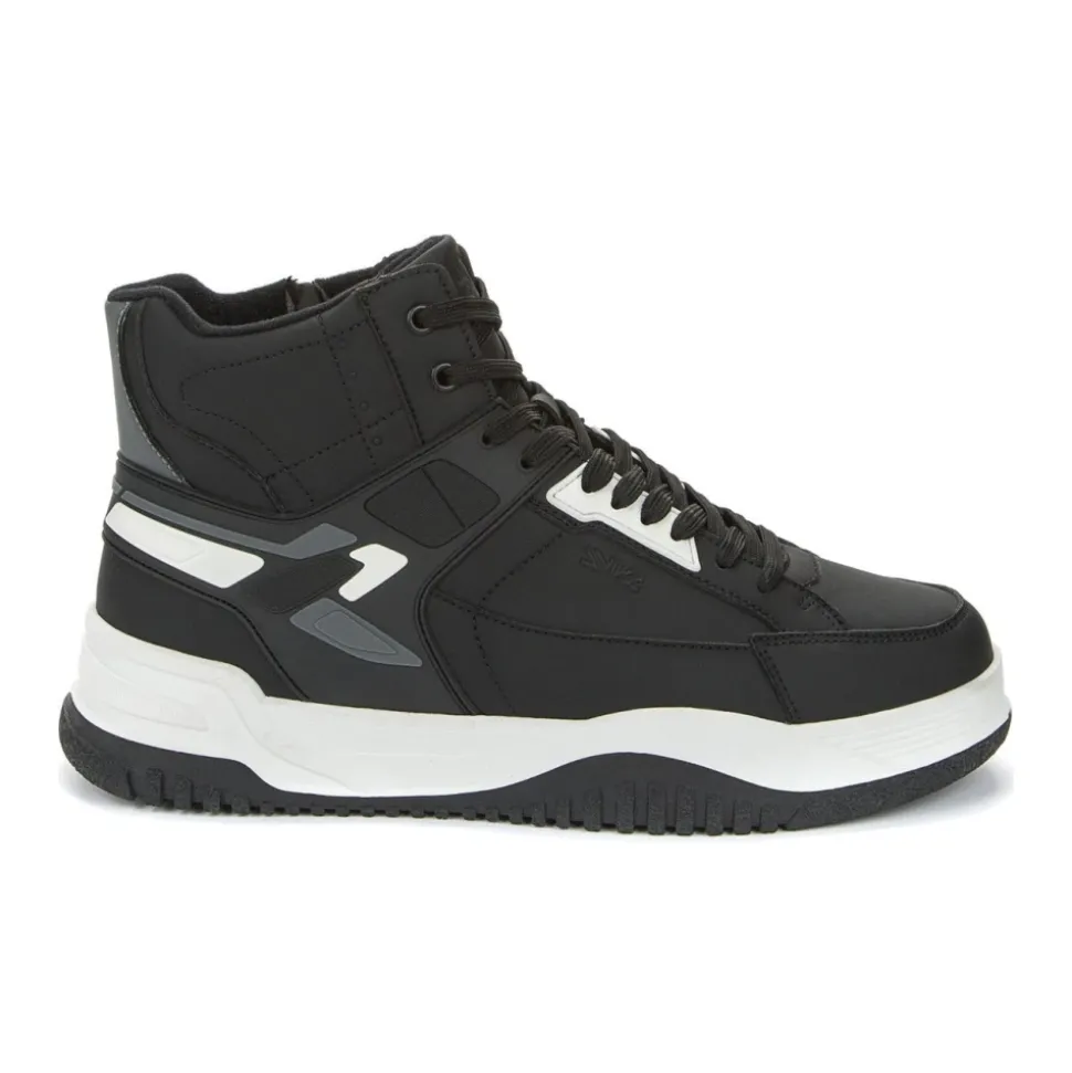 black casual fritidssko med lukket front