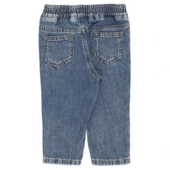 Blå Denim Gutt Bukser Elastisk Midje