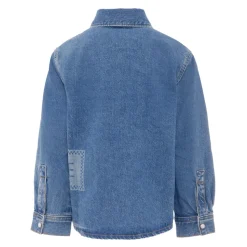 Blå Denim Langermet Skjorte