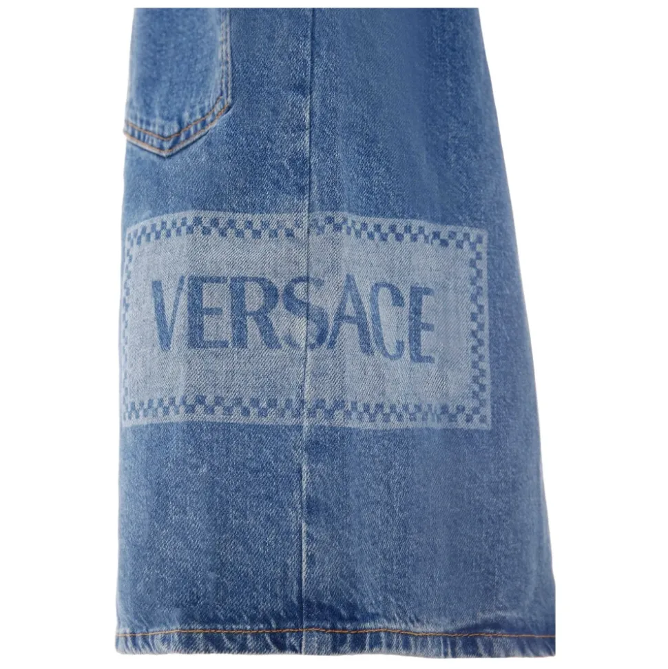 Blå Denim Langermet Skjorte