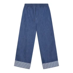 Blå lettvekts denim bukser