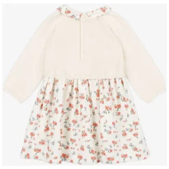 Blomsterbjørnkjole i elfenben