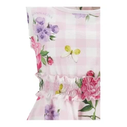 Blomstrete kjole med sommerfugldetalj