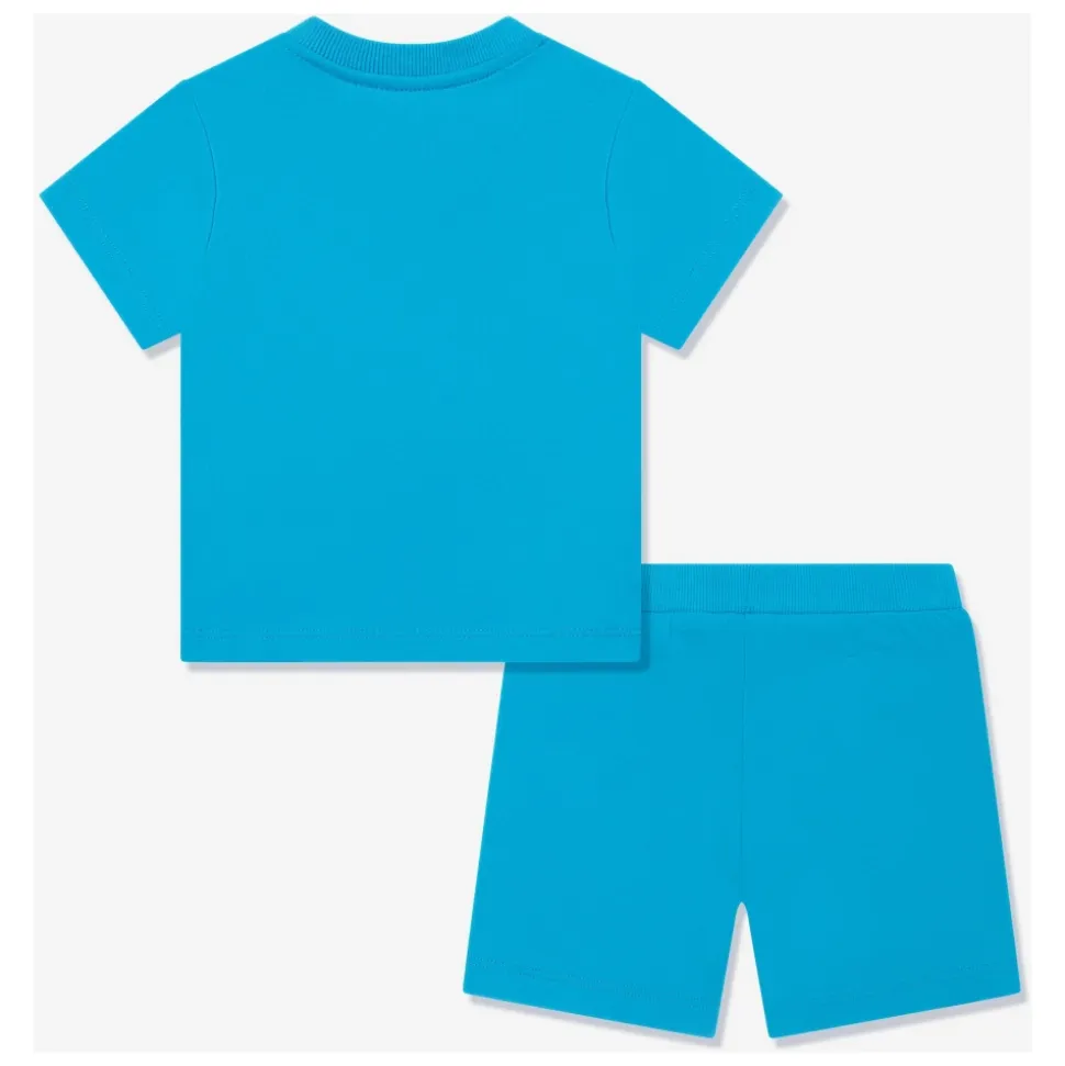 Blå Teddybjørn Logo Shortssett