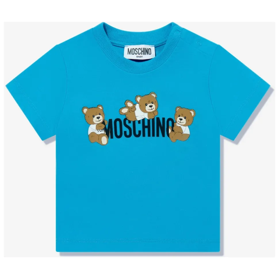 Blå Teddybjørn Logo Shortssett