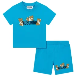 Blå Teddybjørn Logo Shortssett