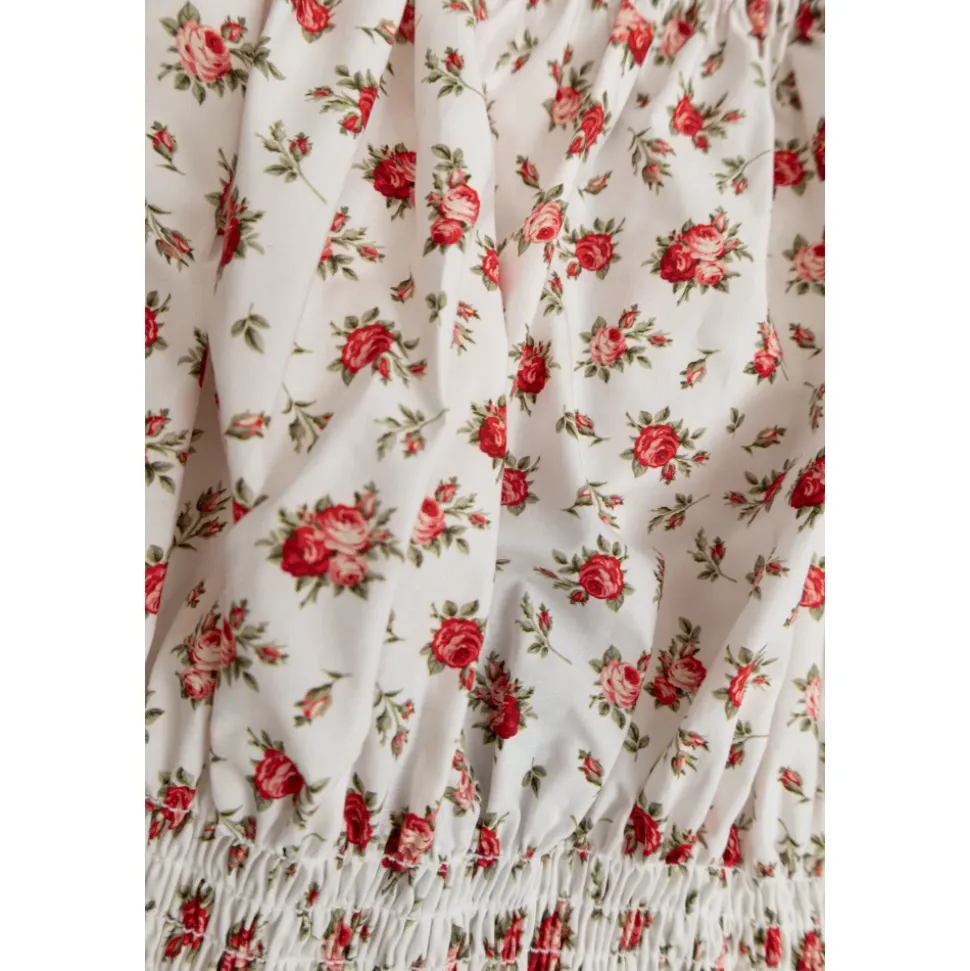 Bluse med blomstermotiv