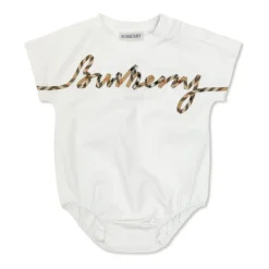 Body med Burberry Check-logo i kursiv skrift i bomull
