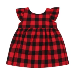 Bomull Babysett med Tartan Overalls og Skjorte