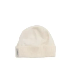 Bomullsbeanie med brettet kant og logodetalj