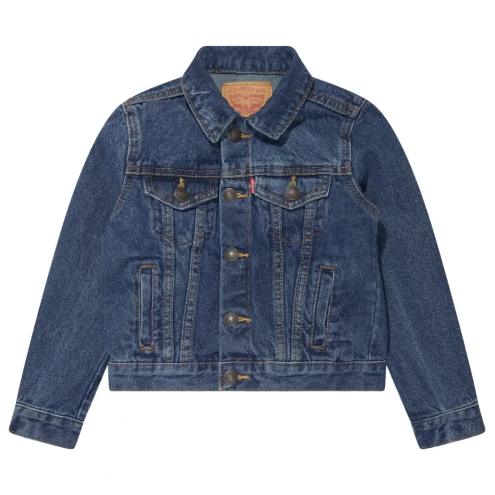 Bomullsdenim Truckerjakke