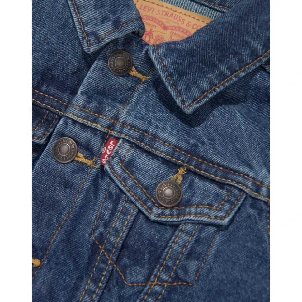 Bomullsdenim Truckerjakke