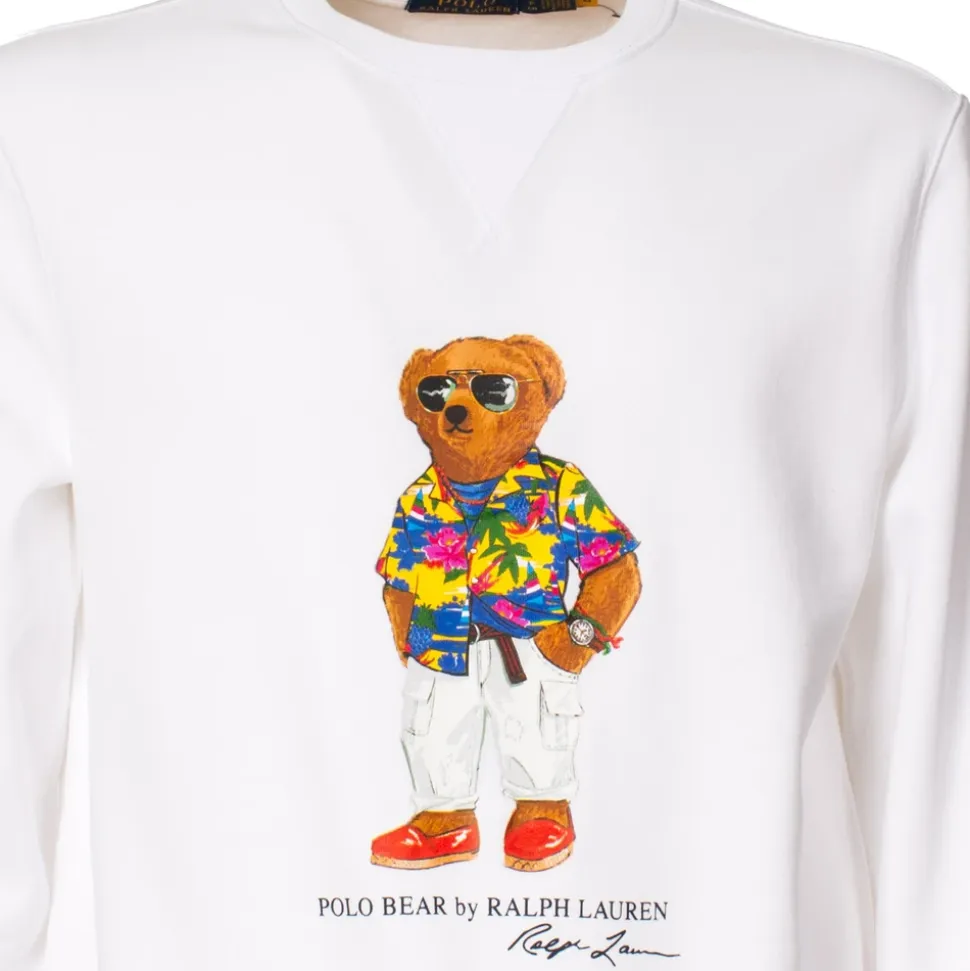 Bomulls genser med Polo Bear-trykk