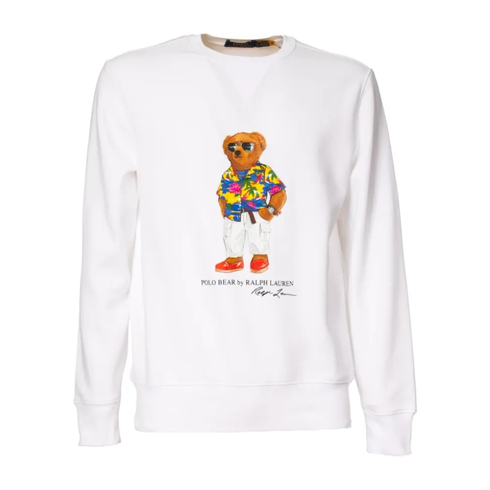 Bomulls genser med Polo Bear-trykk