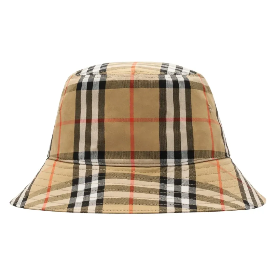 Bomullshatt i Burberry-rutmønster