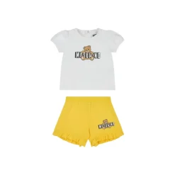 Bomullsjersey T-skjorte og shorts sett