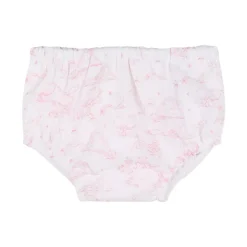 Bomullssett med trykt kjole og bloomers