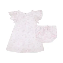 Bomullssett med trykt kjole og bloomers