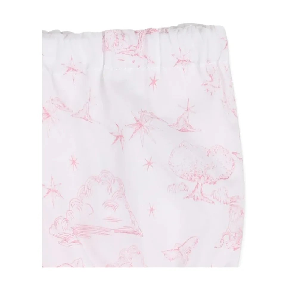 Bomullssett med trykt kjole og bloomers