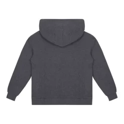 Brodert-Logo Hettegenser i Melange Grå