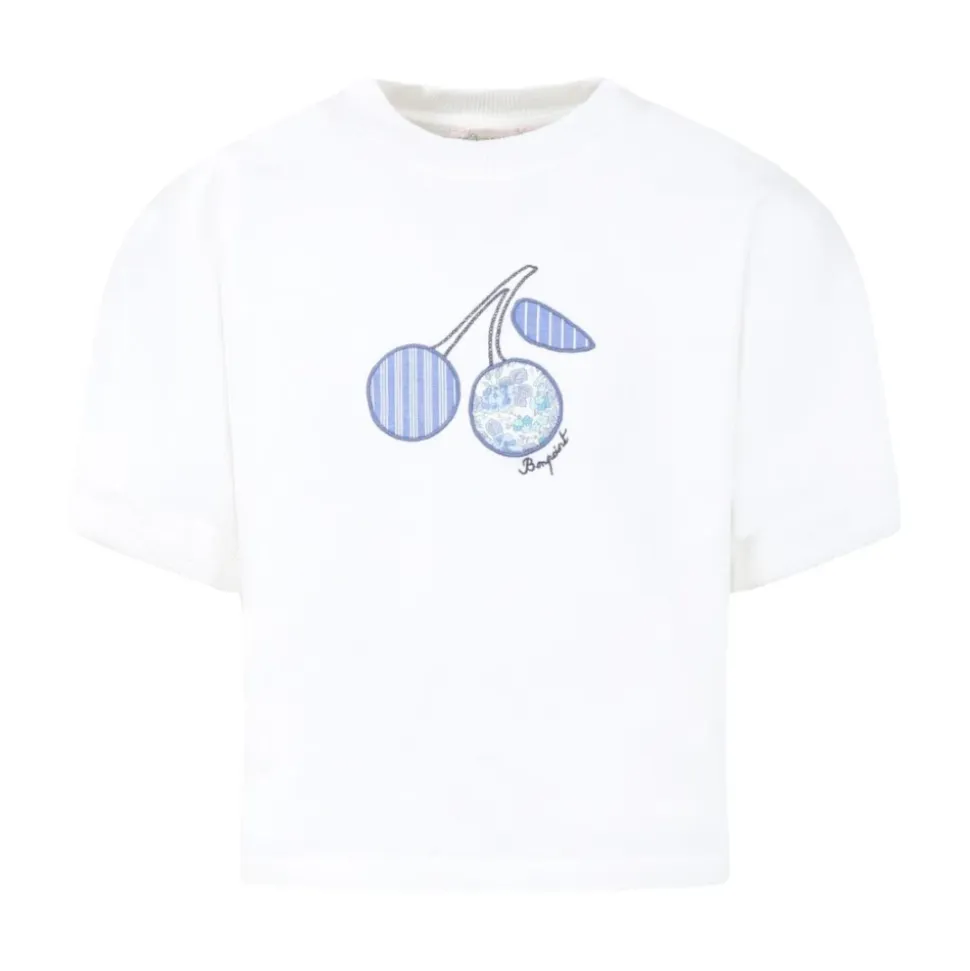 Brodert Logo Hvite T-skjorter og Polos