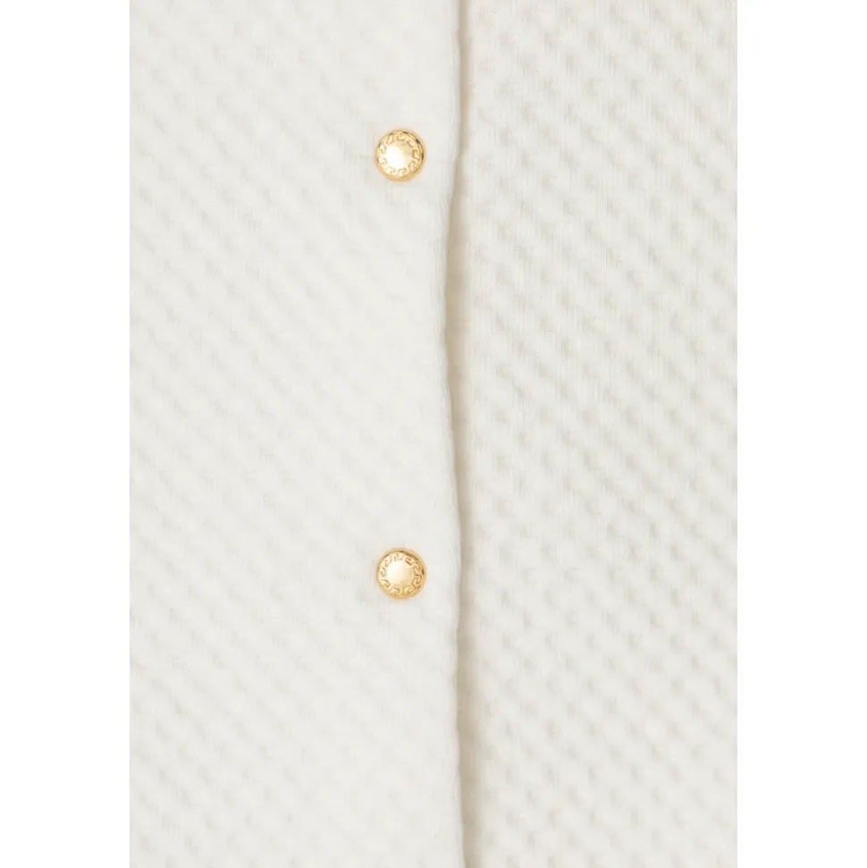 Brodert Matelassé bomullsjersey-sovedress
