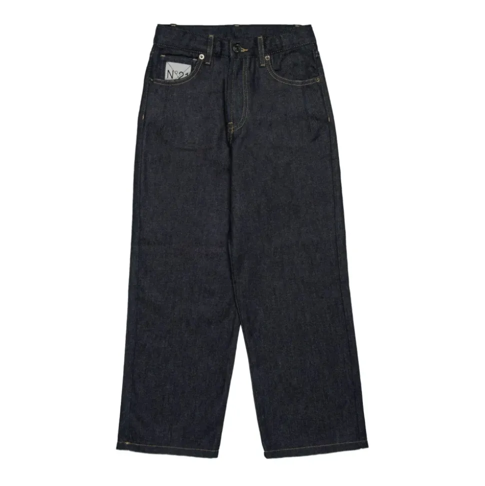Brodert Navy Blue Barne Jeans