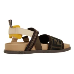 Brune juniorsandaler med FF-logo