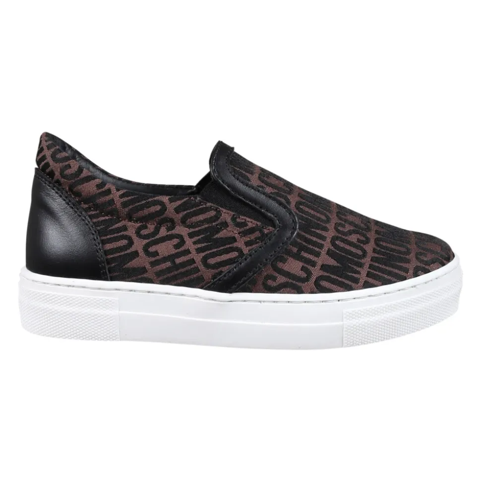 Brun Slip On Sko med Elastiske Detaljer