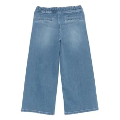 Button-Front Wide-Leg Jeans