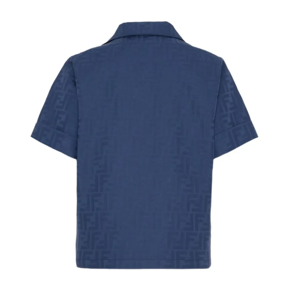 Camicia a maniche corte con motivo logo