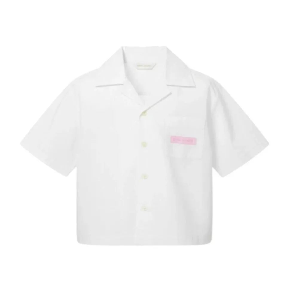 Camicia Crop con Logo