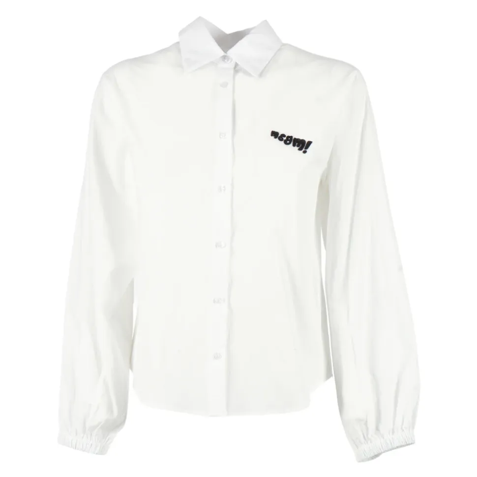 Camicia in popeline effetto stropicciato