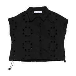 Camicia in sangallo smanicata