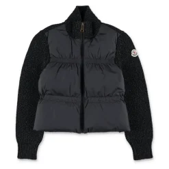 Cardigan med vattert frontpanel